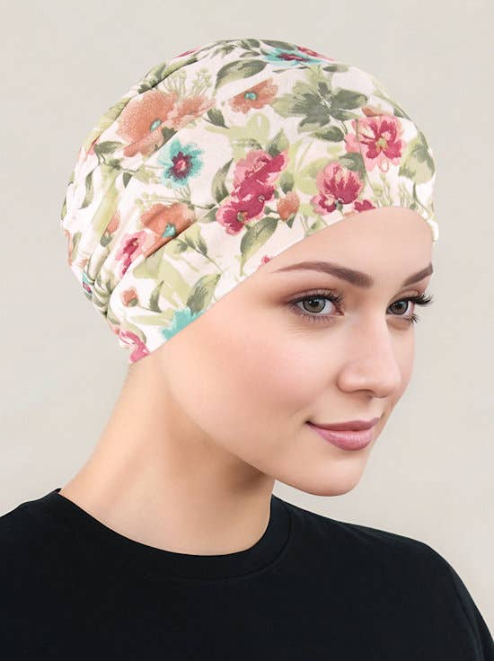 Chemo Cloche Cap Dainty Spring Floral