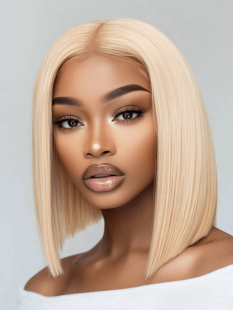 Zara β 12β Platinum Blonde Bob | 100% Remy Human Hair | 13x6 HD & Transparent Lace ππΌββοΈβ¨