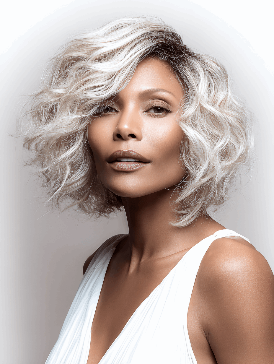 Loretta β Textured Breezy Bob Lace Front Wig | Heat Defiant Human Hair-Hair FibersBlend ππ½ββοΈβ¨