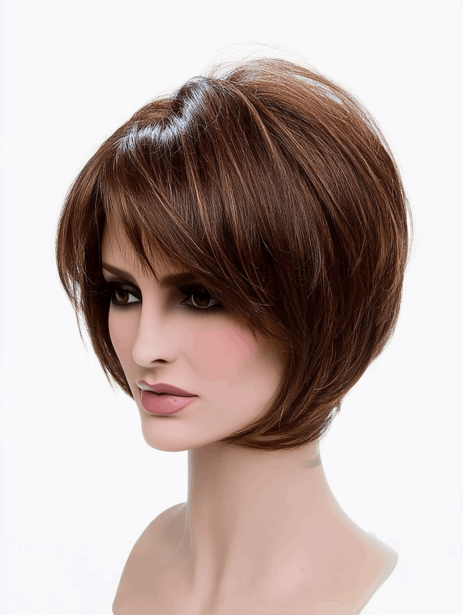 Tiffany – Short Sassy Layered Wig | Heat Defiant Human Hair- Hair Fiber Blend💇🏽♀️🔥
