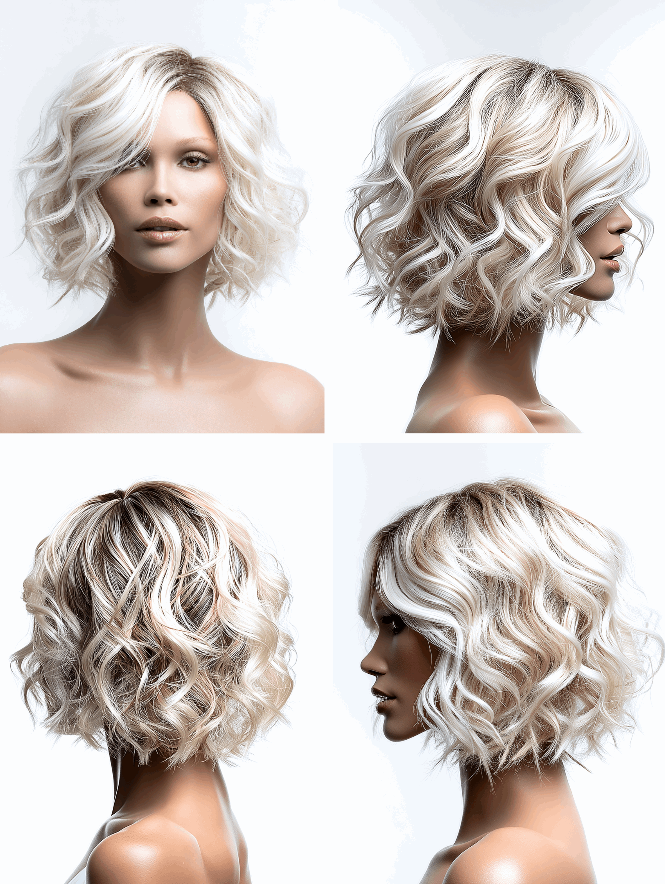 Loretta β Textured Breezy Bob Lace Front Wig | Heat Defiant Human Hair-Hair FibersBlend ππ½ββοΈβ¨