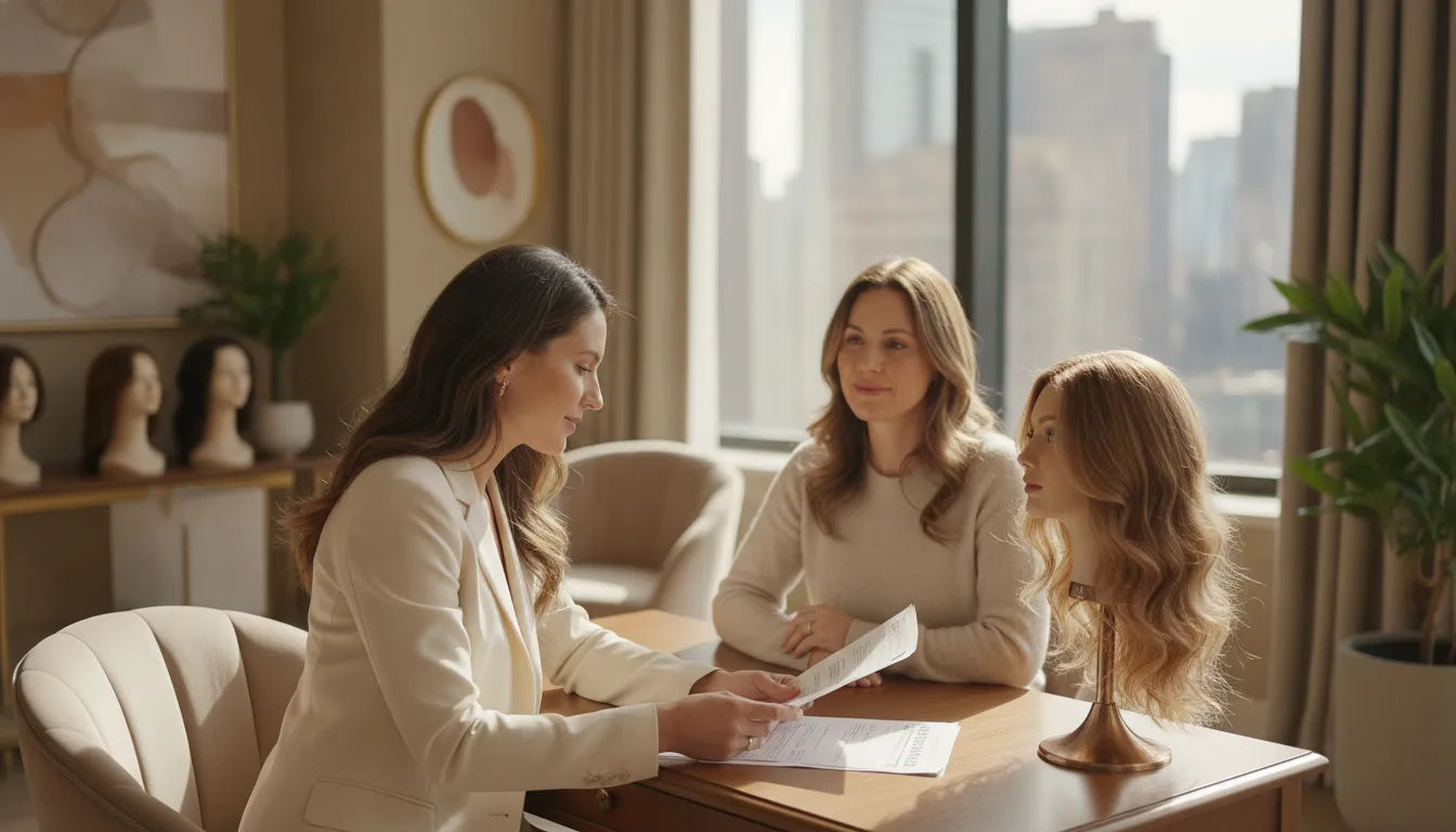 Private medical wig insurance consultation in New York City