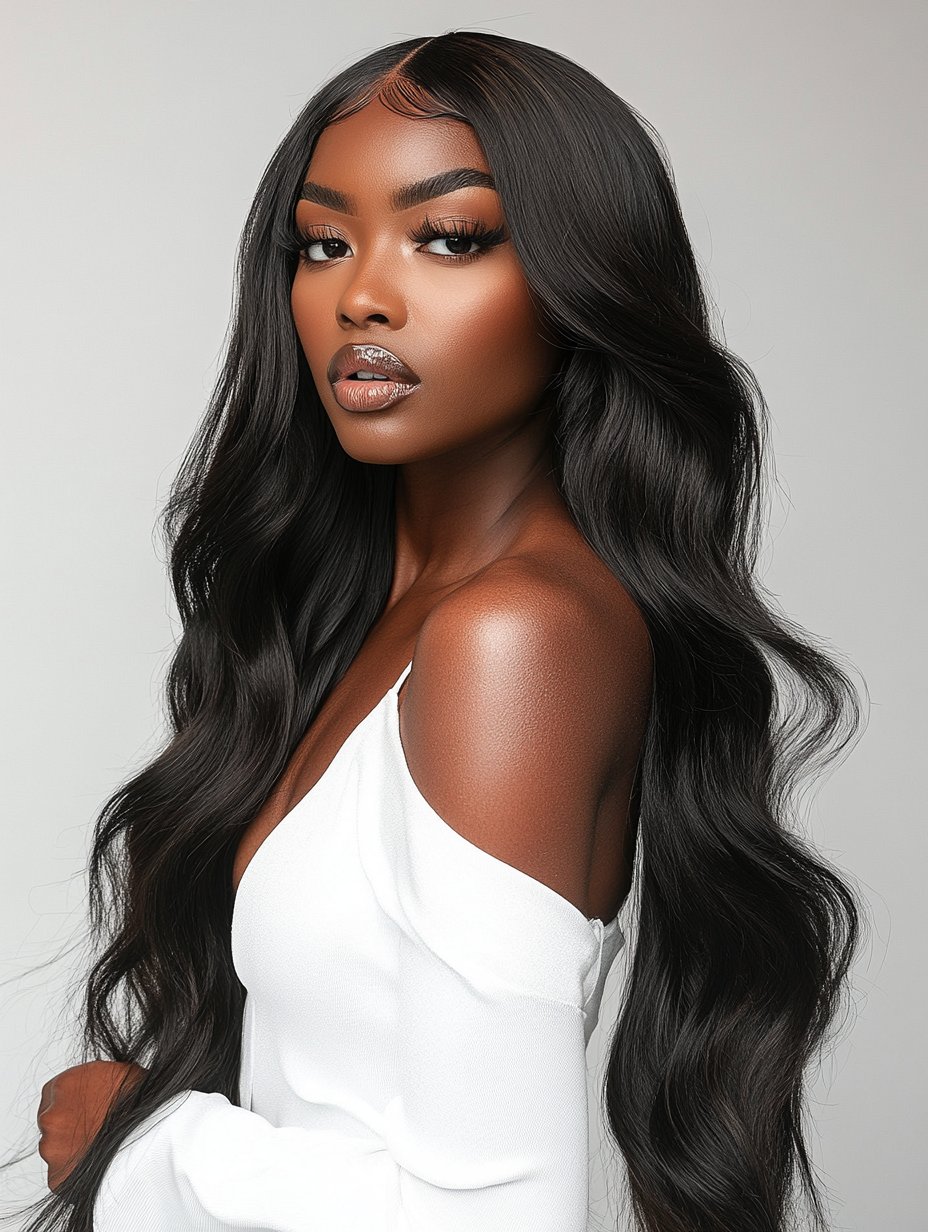Michelle – 24” Soft Body Wave Virgin Human Hair Wig | HD & Transparent Lace 💇🏾‍♀️✨