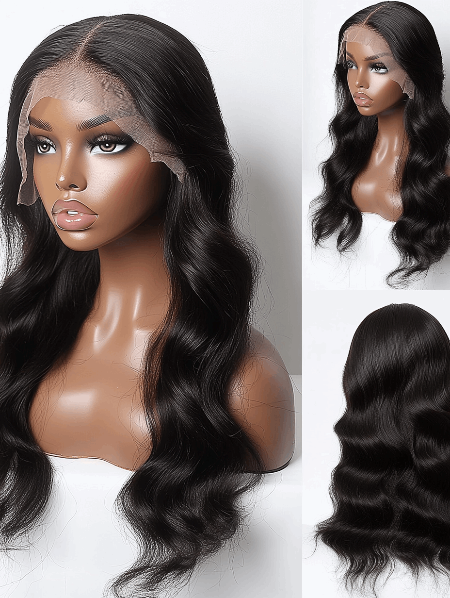 Michelle – 24” Soft Body Wave Virgin Human Hair Wig | HD & Transparent Lace 💇🏾‍♀️✨