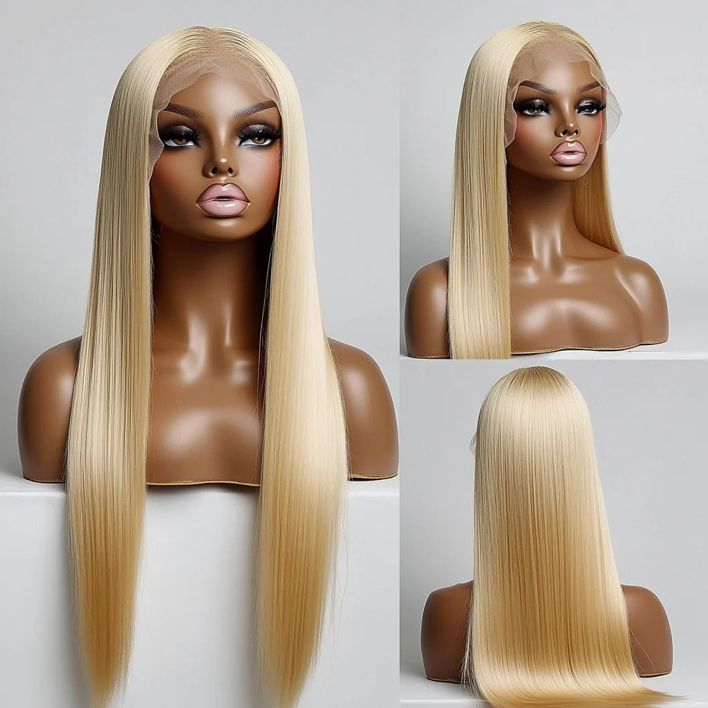 Rachel – 24” Straight Textured Remy Human Hair Wig | 13x6 HD & Transparent Lace 💇🏼‍♀️✨