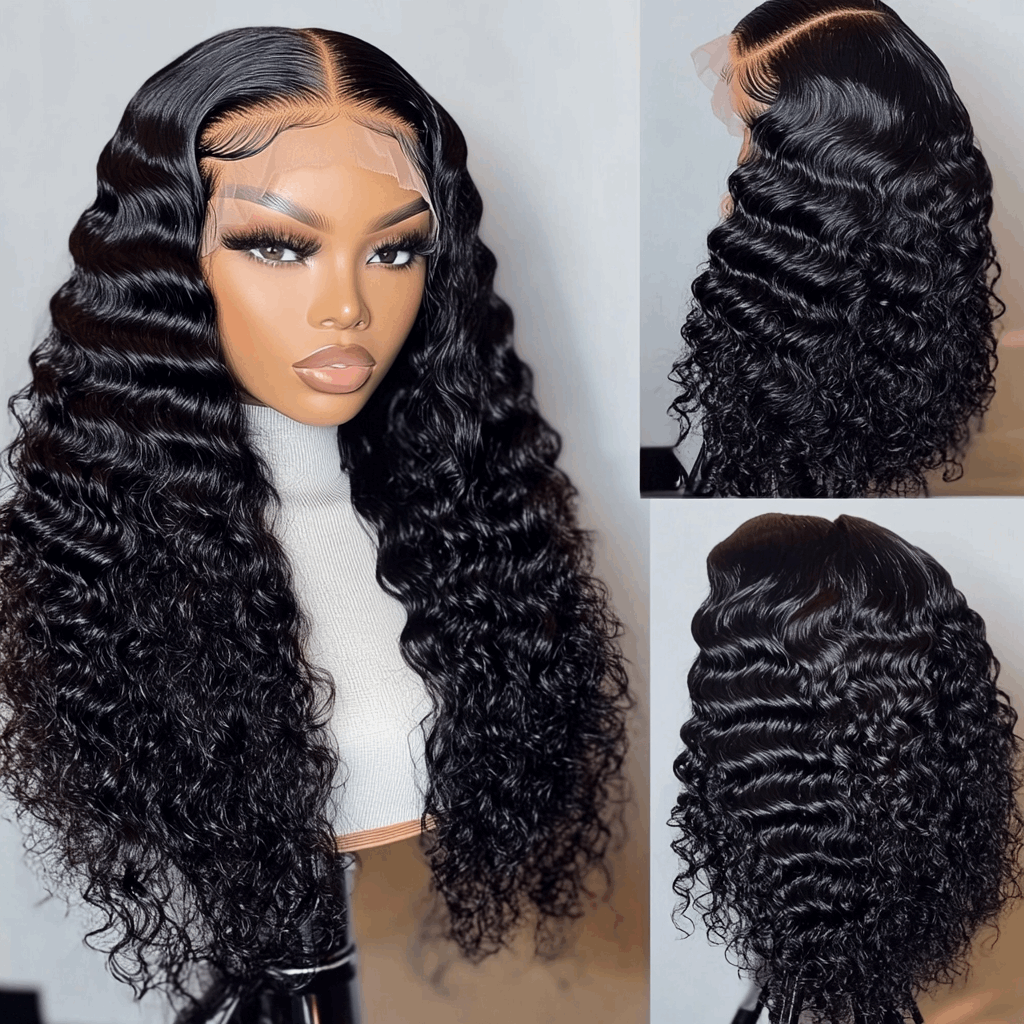 Bernice – 24” Curly Texture Virgin Human Hair Wig | 13x6 HD & Transparent Lace 💇🏾‍♀️✨