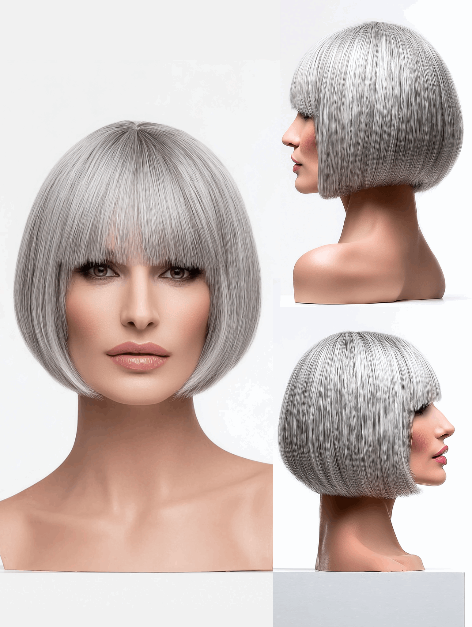 Jane – Classic Bob with Fringe | Heat Defiant Human Hair Blend 💇🏽‍♀️✨