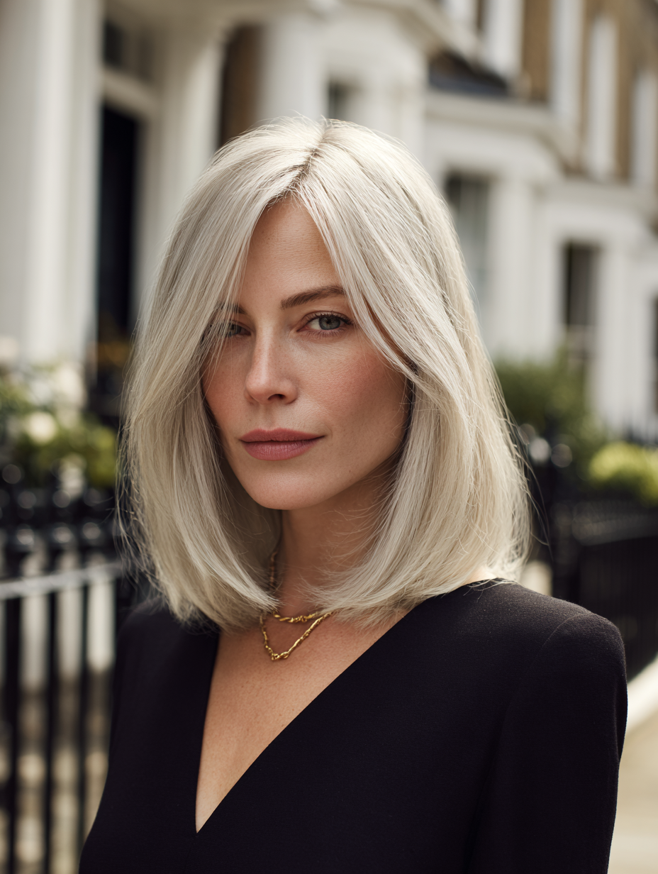 ✨ Tribeca – Opal | Sleek Platinum Bob Wig ✨