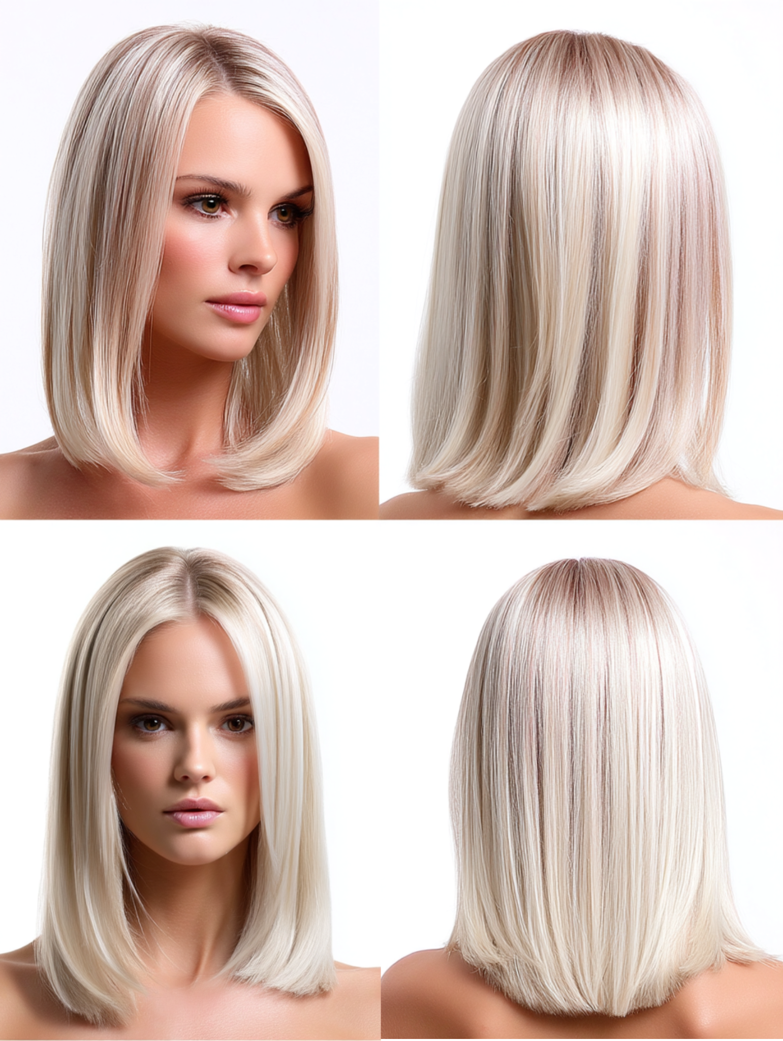 ✨ Tribeca – Opal | Sleek Platinum Bob Wig ✨