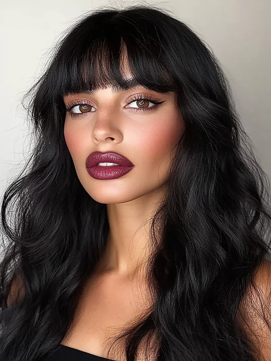🔥 Brooklyn – Storm | 20” Body Wave with Bangs 🔥