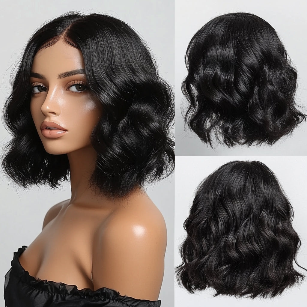Sienna – 12” Body Wave Human Hair Wig | HD & Transparent Lace 💇🏽‍♀️✨